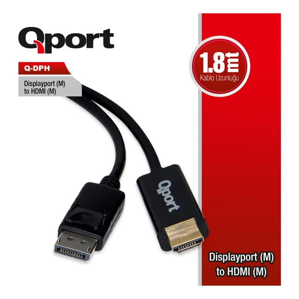 Qport Q-DPH Display Port To HDMI Çevirici - Görsel 10