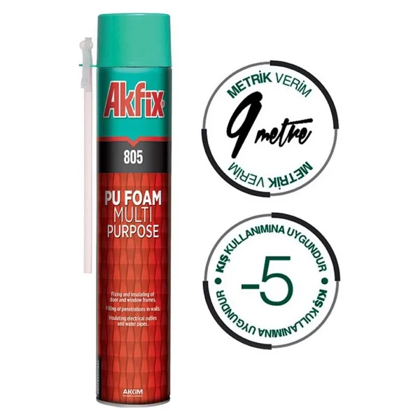 Akfix 805 300 Ml Pipetli Genel Amaçlı Poliüretan Köpük - Görsel 2