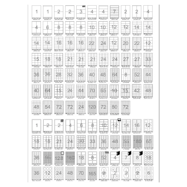 Tanex Tw-2006 99.1x93.1 Mm A4 Lazer Etiket - Görsel 2