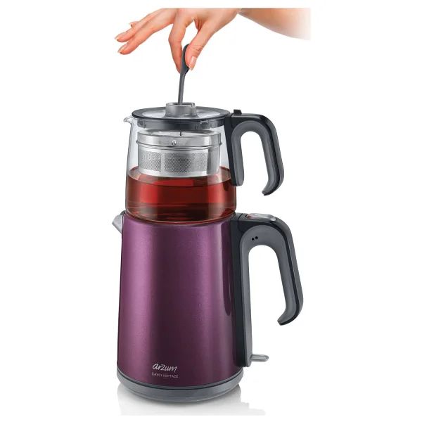 Arzum Ar3031 Çaycı Heptaze 1650 W Cam Demlikli Çay Makinesi - Görsel 2