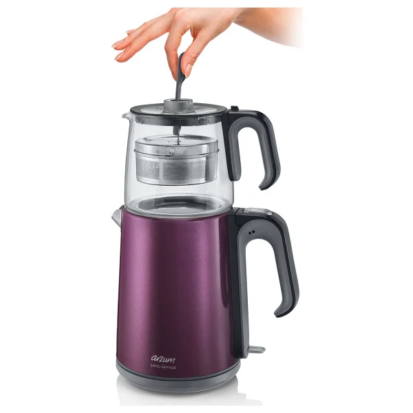 Arzum Ar3031 Çaycı Heptaze 1650 W Cam Demlikli Çay Makinesi - Görsel 3