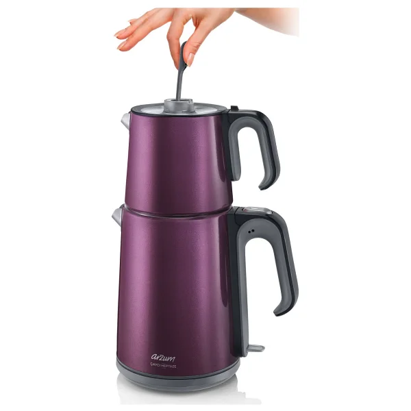 Arzum Ar3032 Çaycı Heptaze 1650 W Çelik Çay Makinesi - Görsel 2