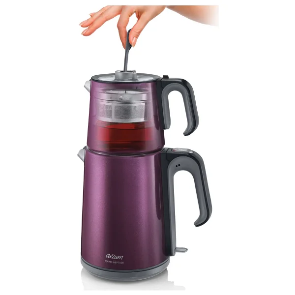 Arzum Ar3032 Çaycı Heptaze 1650 W Çelik Çay Makinesi - Görsel 3