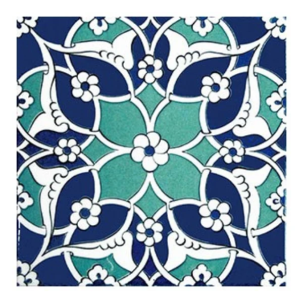 Armada Çini 20x20 Cm Ac 80 Selçuklu İznik Desen Kütahya Çini Karo - Görsel 5