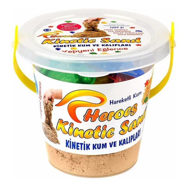 Heroes Kinetik Kum Kovalı Set Naturel Renk 1 Kg + 6 Parça Oyun Kalıbı - Görsel 2