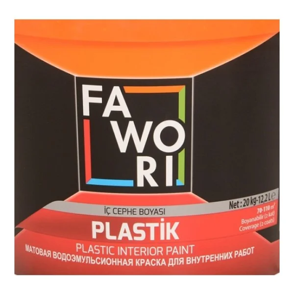 Fawori Plastik 20 Kg İç Cephe Boyası - Şeker Pembe - Görsel 6