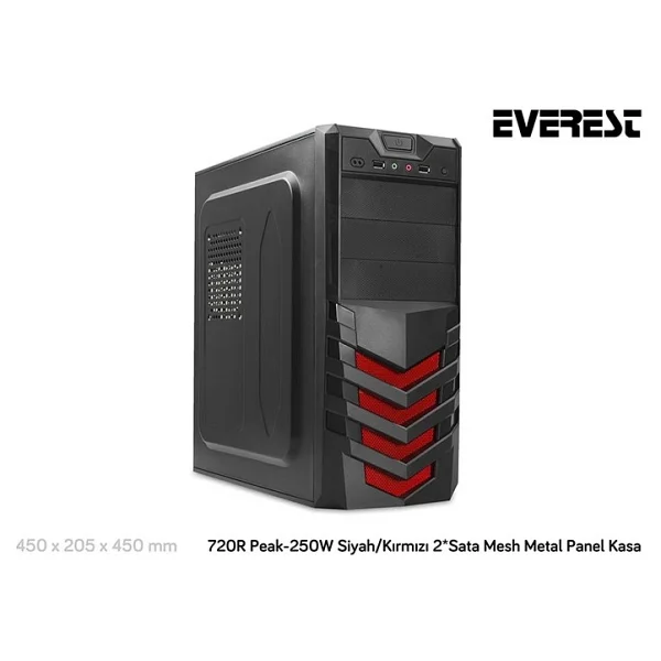 Everest 250 W 720r Atx Bilgisayar Kasası - Görsel 6