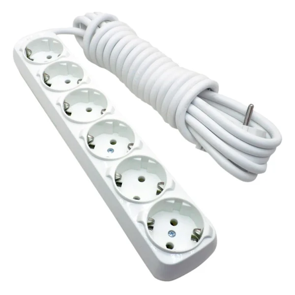 Viko Multi-Let 90117605 Topraklı Anahtarlı Beyaz 5 M 6'lı Priz - Görsel 2