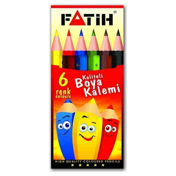 Fatih Yarım Boy 6'lı Kuru Boya Seti - Görsel 2
