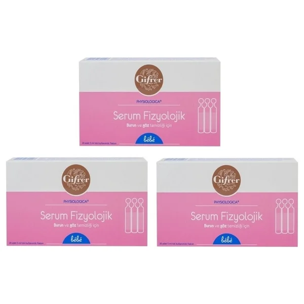 Gifrer Serum Fizyolojik 5 Ml 20 Flakon Bebekler İçin Burun Tıkanıklığına Uygun 3 Adet - Görsel 2