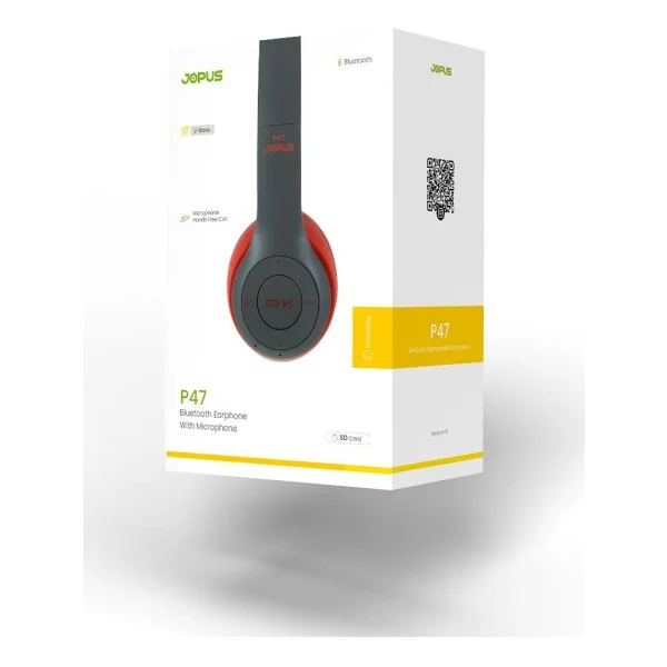 Torima P47 Fm Radyolu Kulak Üstü Bluetooth Kulaklık Kırmızı - Görsel 4