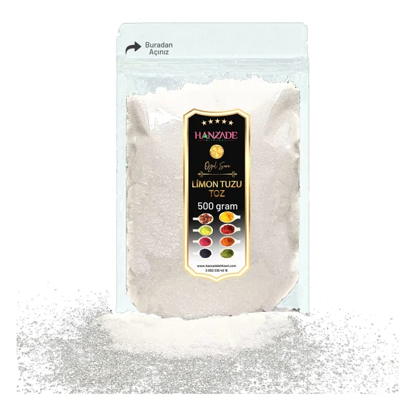 Hanzade Bitkisel Toz Limon Tuzu 500 Gr - Görsel 6