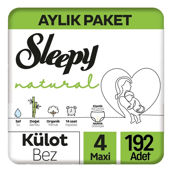 Sleepy Natural 4 Numara Maxi 192'li Külot Bez - Görsel 2