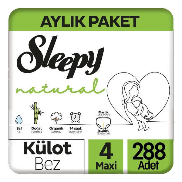 Sleepy Natural 4 Numara Maxi 96'lı 3 Adet Külot Bez - Görsel 2