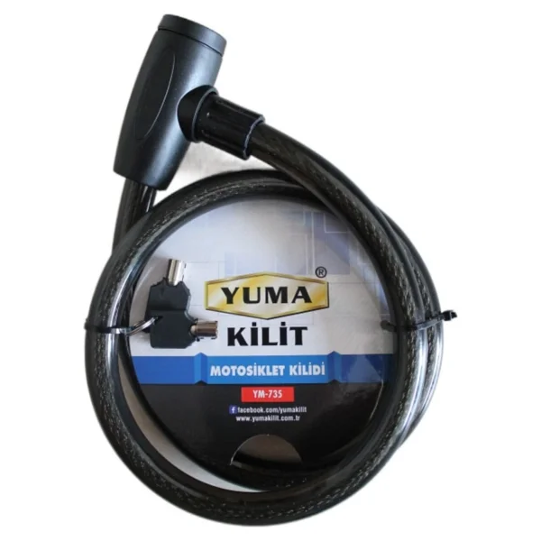 Yuma Ym-735 120 Cm 20 Mm Motosiklet Kilidi - Görsel 2