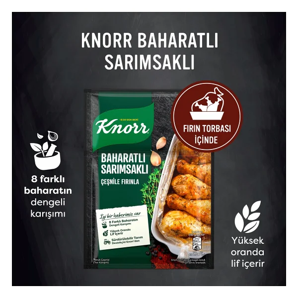 Knorr Tavuk Çeşni Ailesi Baharatlı Sarımsaklı 34 G - 37 Gr - Görsel 3