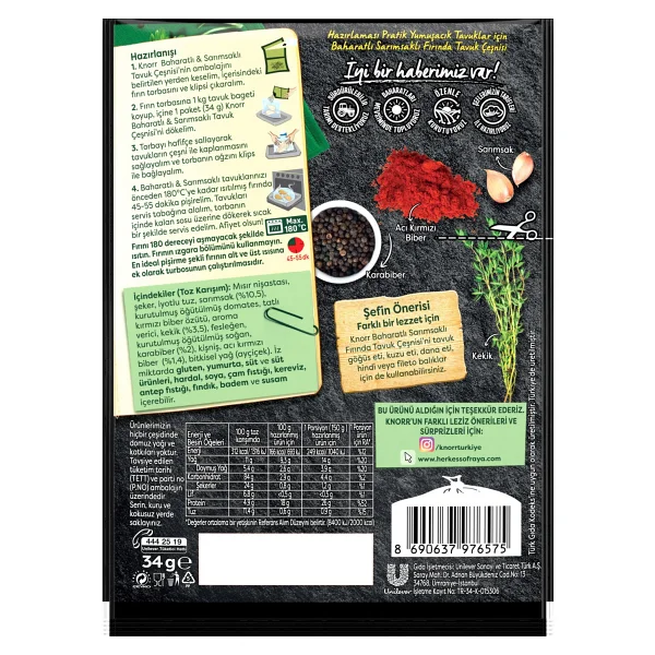 Knorr Tavuk Çeşni Ailesi Baharatlı Sarımsaklı 34 G - 37 Gr - Görsel 7