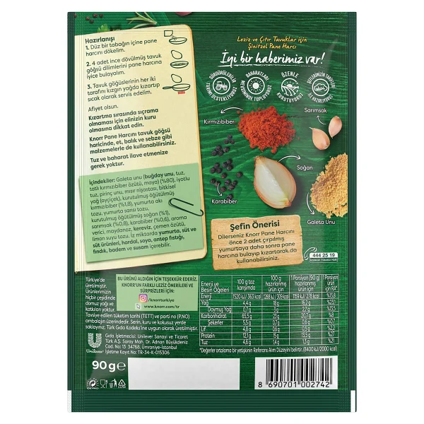 Knorr 90 Gr Şinitzel Pane Harcı - Görsel 7