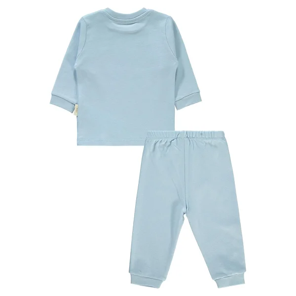 Civil Baby Bebek Organik Pijama Takımı 1-9 Ay Mavi - 1 - 3 Ay - Görsel 3