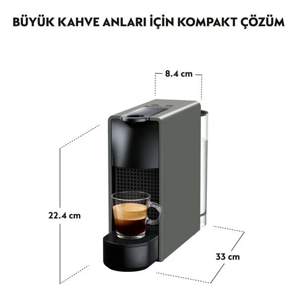 Nespresso Essenza Mini C 30 Gri Kapsül Kahve Makinesi - Görsel 10