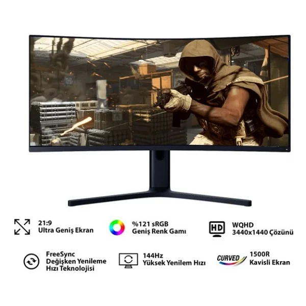 Xiaomi Mi Bhr5126cn 34'' 4 Ms 2k Curved 144 Hz Oyuncu Monitörü - Görsel 2