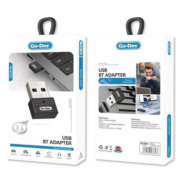 Go-Des Gd-Bt112 V5.1 Bluetooth Adaptör - Görsel 2