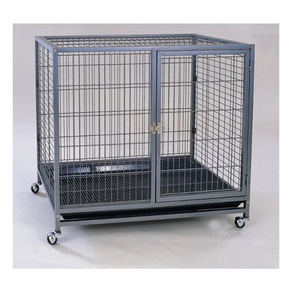 Dayang Köpek Kafesi Galveniz Teker.95x57x87 - Gri - Görsel 2