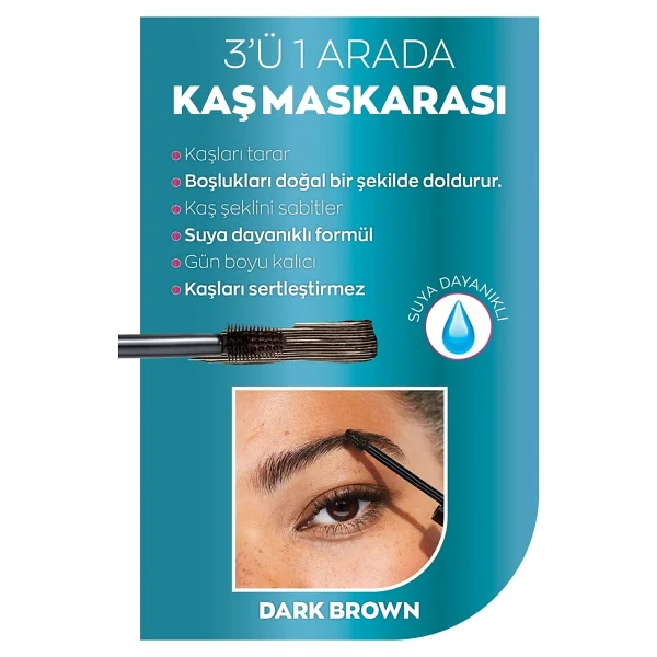 Avon Brow Boost Dark Brown Kaş Jeli - Görsel 3