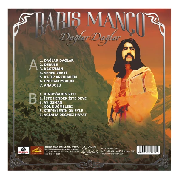 Barış Manço - Dağlar Dağlar Plak - Görsel 2
