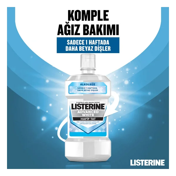 Listerine Advanced White 500 Ml Gargara - Görsel 3