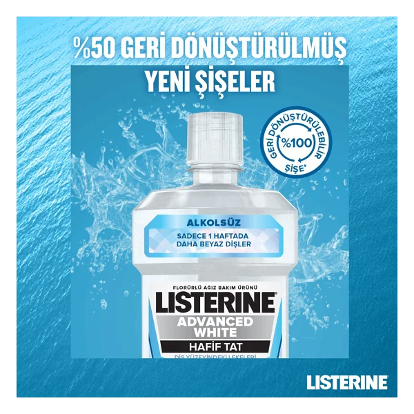 Listerine Advanced White 500 Ml Gargara - Görsel 5