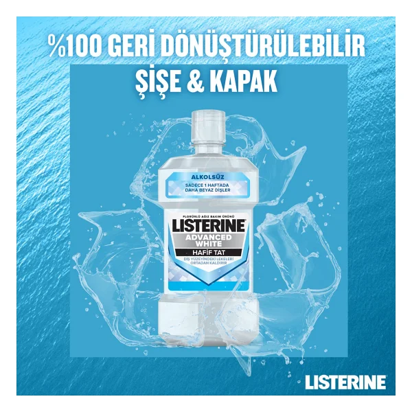 Listerine Advanced White 500 Ml Gargara - Görsel 6