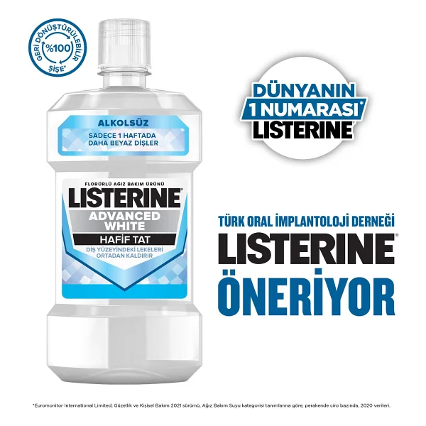 Listerine Advanced White 500 Ml Gargara - Görsel 7