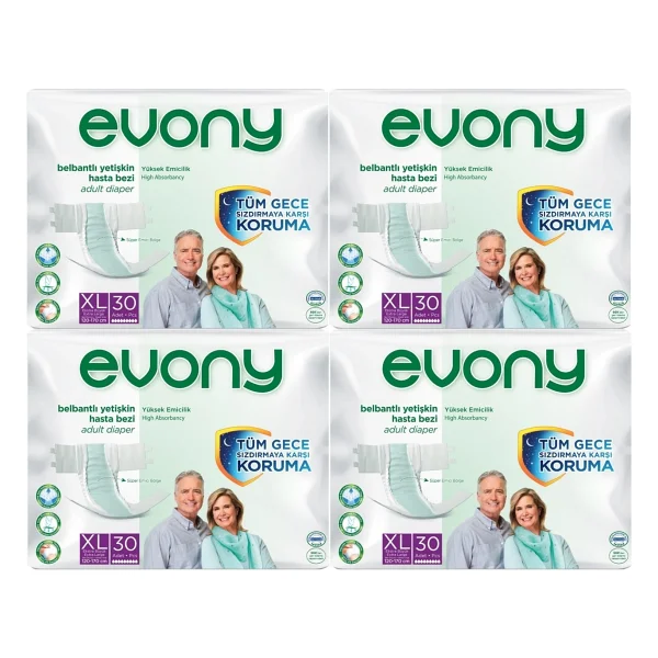 Evony Belbantlı Ekstra Büyük Boy XL 30'lu 4 Adet Hasta Bezi - Görsel 5