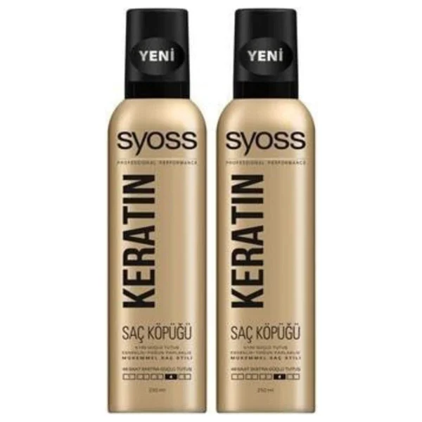 Syoss Keratin Extra Güçlü Tutuş 250 ml 2 Adet Saç Köpüğü - Görsel 3