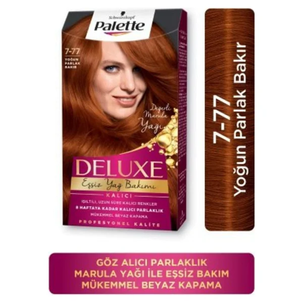 Palette Deluxe 7.77 Yoğun Bakır Saç Boyası - Görsel 2
