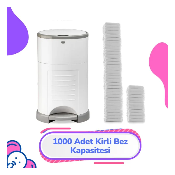 Korbell 16lt Uyumlu Yerli Malı Muadil Çöp Poşeti - 3 Paket - 1500 Adet Bebek Bezi Kapasitesi - Beyaz - Görsel 3
