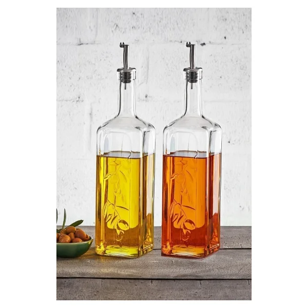 Paşabahçe 2'li Cam Yağlık Ve Sirkelik Seti - 1000 Ml, Dayanıklı Ve Şık Tasarım, Mutfak Dekorunu Tamamlayacak - Görsel 3