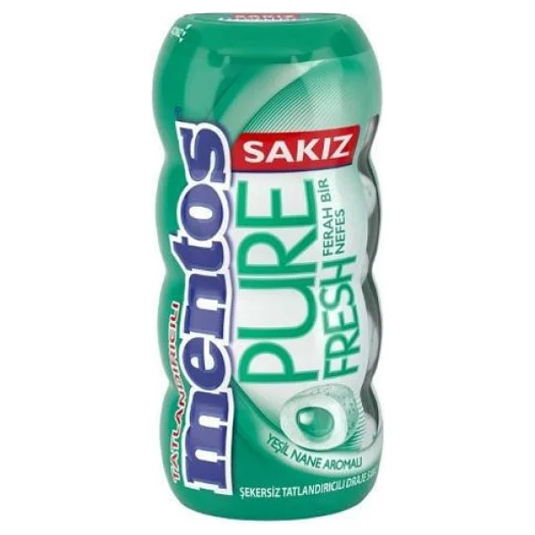Mentos Pure Fresh Nane Aromalı Şekersiz Draje Sakız 12 Adet X 30 Gr. - Görsel 3