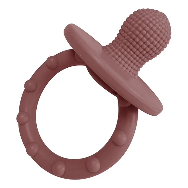 Oioi Silikon Diş Kaşıyıcı - Velvet Rose, Yumuşak Dokulu, Emzik Şeklinde, Diş Sağlığına Uygun, Bebekler İçin Tasarlanmış, 3 Aydan İtibaren - Görsel 6