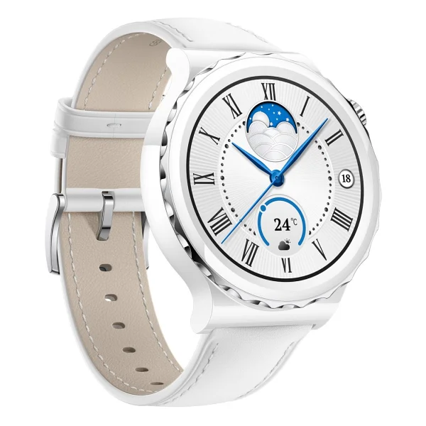 Huawei Watch Gt 3 Pro 43mm Seramik Kasa Ve Beyaz Deri Kayış Akıllı Saat - Görsel 8