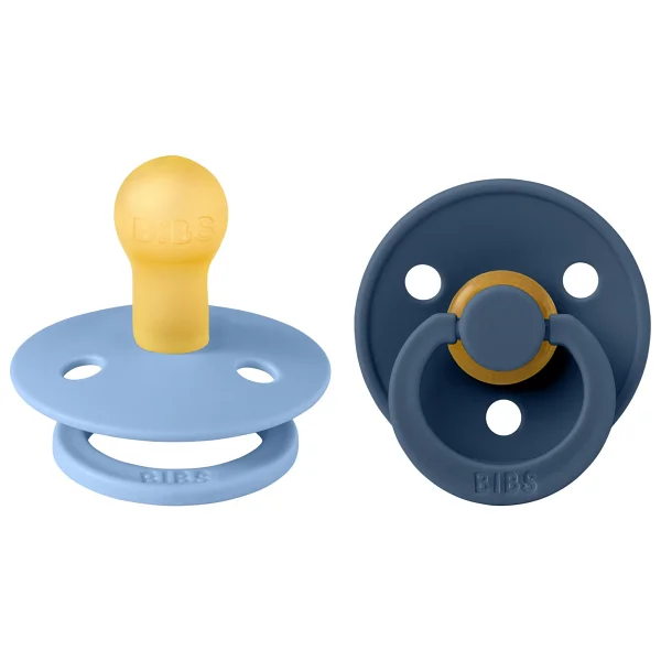 Bibs Colour Sky Blue-Baby Blue 0-6 Ay İkili Kauçuk Emzik - Görsel 2