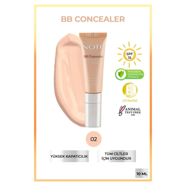 Note Bb Concealer Spf 15 02 10 Ml Krem Kapatıcı - Görsel 10