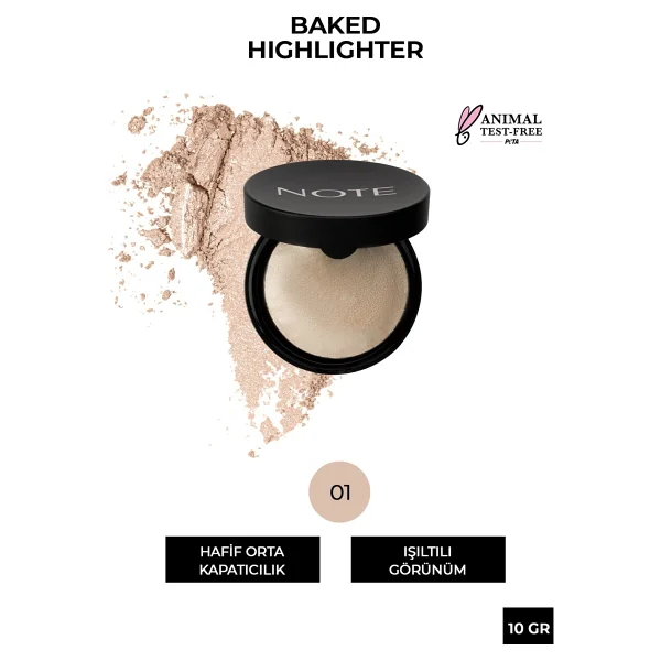 Note Baked 01 Moonlight Highlighter - Görsel 5