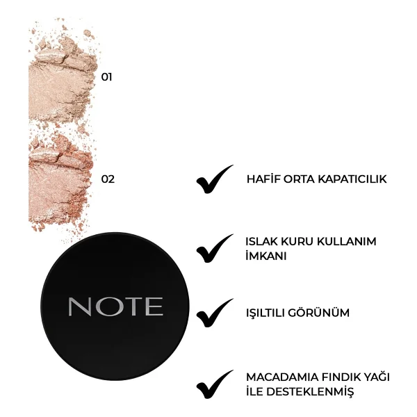 Note Baked 01 Moonlight Highlighter - Görsel 2