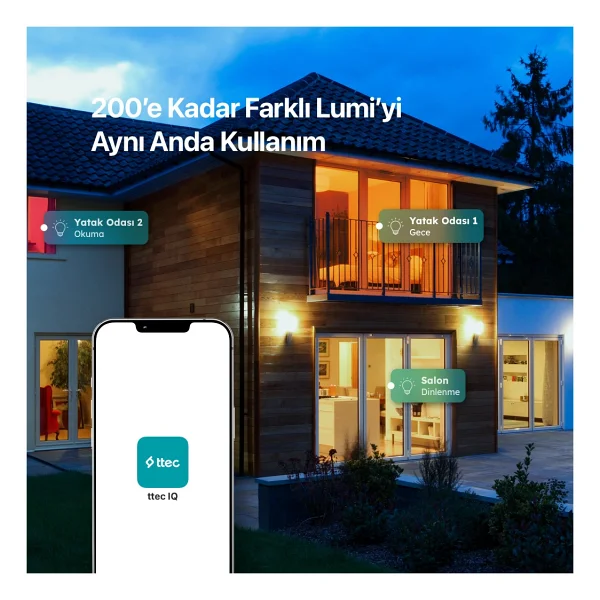 Ttec 2aa01 Lumi Akıllı Wi-Fi LED Ampul - Görsel 6