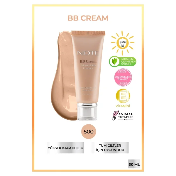Note Nemlendirici Etkili Yoğun Kapatıcı 501 Light Spf 15 35 Ml Bb Krem - Görsel 7