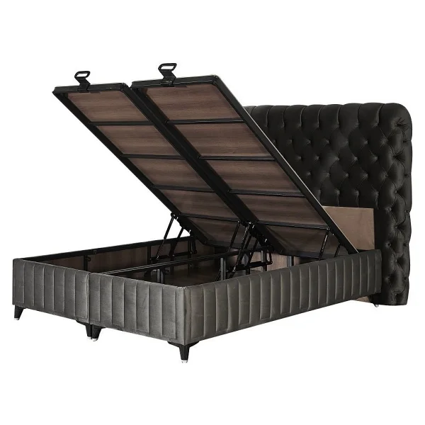 Tutku Yatak Fluffy Baza 90x190 - 90 X 190 Cm - Antrasit - Görsel 2