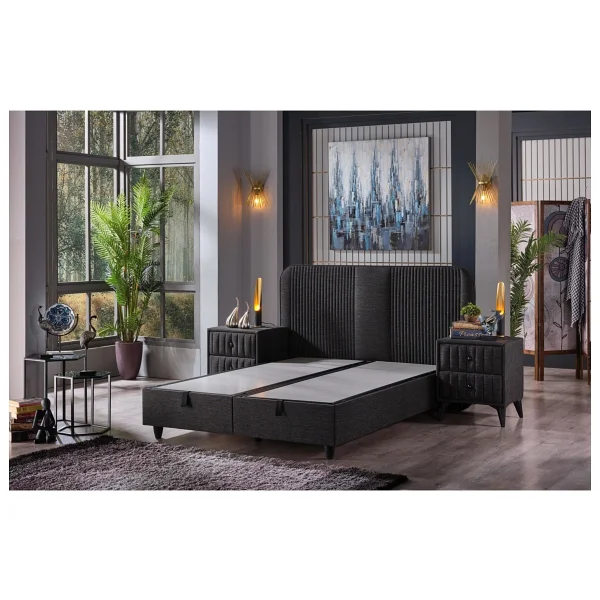 Tutku Yatak Floransa Baza 120x200 - 120 X 200 Cm - Antrasit - Görsel 4
