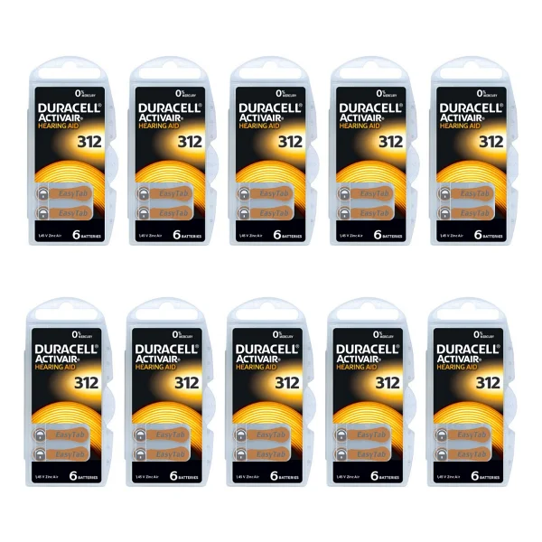 Duracell Activair 312 Numara 6'lı 10 Paket İşitme Cihazı Pili - Görsel 6